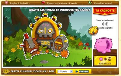 Gagnez jusqu'à 5 000€ cash au jeu de grattage totem