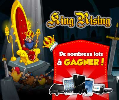 Montez sur le trône de king rising